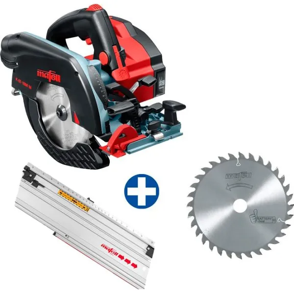 Mafell Δισκοπρίονο χειρός K 65 18M bl στο T-MAX με οδηγό και δίσκο κοπής