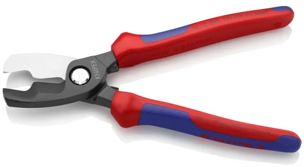 Knipex Ψαλίδι καλωδίων με διπλή κόψη, μπλε, με λαβή πολλαπλών συστατικών 200 mm