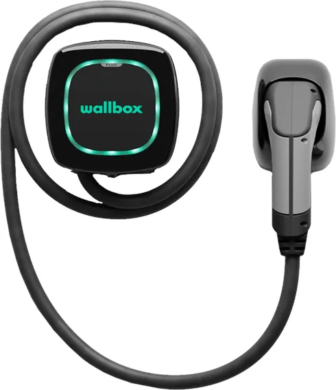 Wallbox Pulsar Plus Σταθμός φόρτισης με Wi-Fi, 22 kW, 7 μέτρα, Τύπος 2, Μαύρο