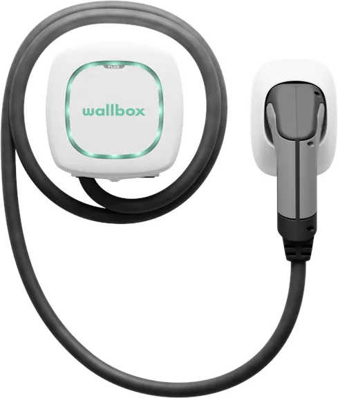 Wallbox Pulsar Plus Σταθμός φόρτισης με Wi-Fi, 22 kW, 7 μέτρα, Τύπος 2, Λευκό