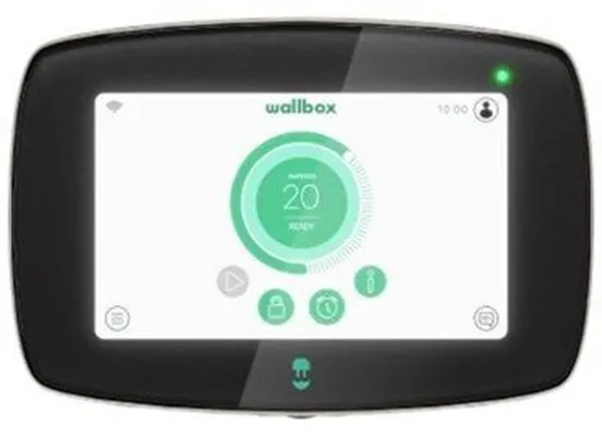 Wallbox Commander 2 Σταθμός φόρτισης με Wi-Fi, 22 kW, 5 μέτρα, Τύπος 2, Μαύρο